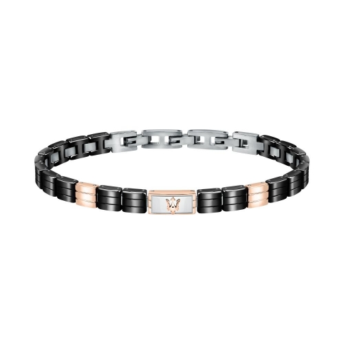 Bracciale MASERATI uomo Ceramic nero / oro rosa