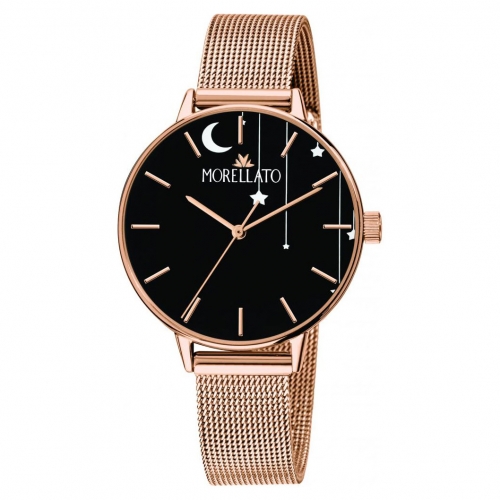 Morellato Ninfa 33mm 3h black dial rose gold br donna