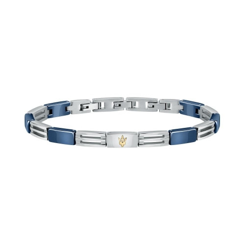 Bracciale MASERATI uomo Ceramic blu / logo dorato