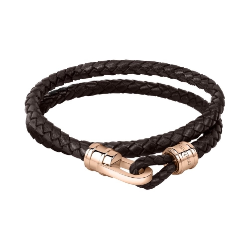 Bracciale MORELLATO uomo Moody pelle marrone / doppio