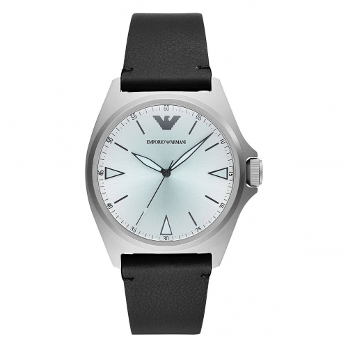 Orologio EMPORIO ARMANI uomo Nicola pelle nero / bianco