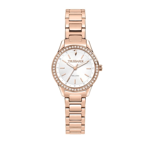 Orologio TRUSSARDI donna T-sky tempo acciaio oro rosa / argento