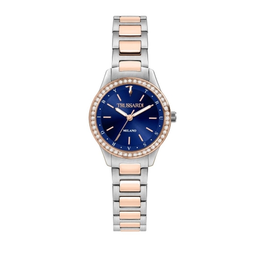 Orologio TRUSSARDI donna T-sky tempo bicolore / blu