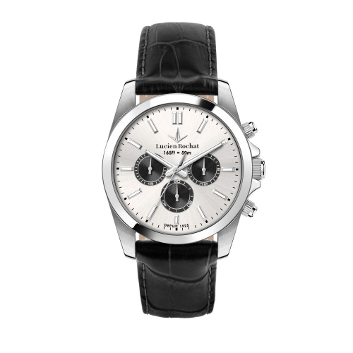 Orologio LUCIEN ROCHAT uomo Leman crono pelle nero / bianco