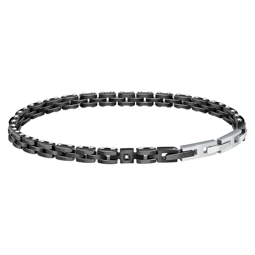 Bracciale MORELLATO uomo Diamonds ceramica nera / diamond