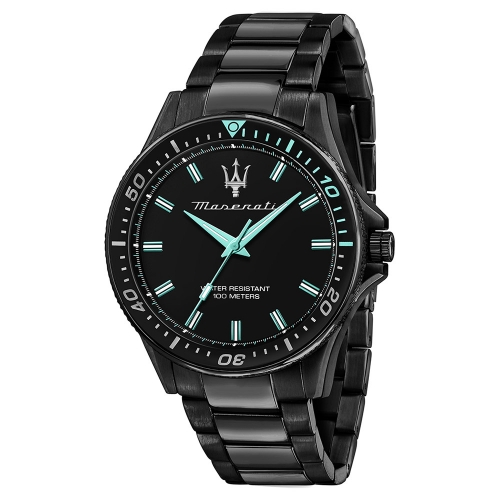 Orologio MASERATI uomo Sfida Aqua Edition data acciaio nero