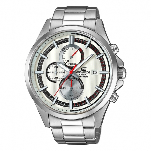 Orologio CASIO uomo Edifice cronografo acciaio / bianco