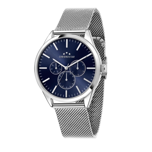 Orologio CHRONOSTAR uomo Classique multi funzione acciaio / blu