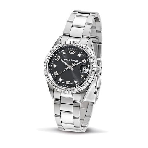 Orologio PHILIP WATCH donna Caribe acciaio / nero Diamond