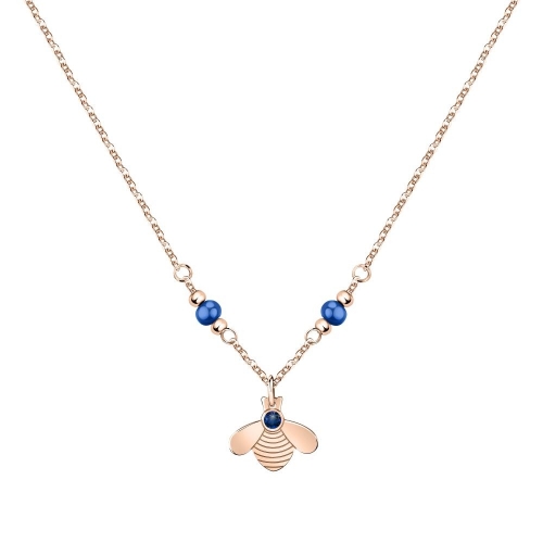 Collana MORELLATO donna Maia acciaio oro rosa / pietre blu