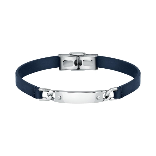 Bracciale MORELLATO uomo Moody pelle blu / acciaio