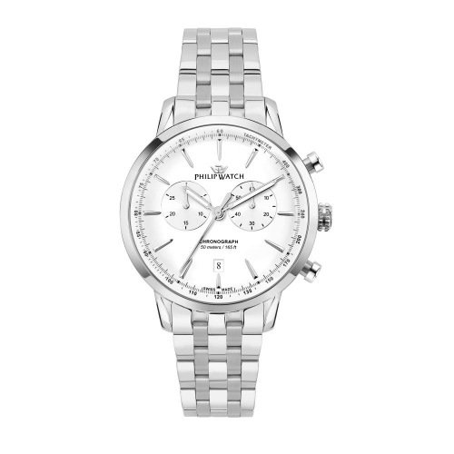 Philip Watch Sunray 41mm chro wsilver dial br ss