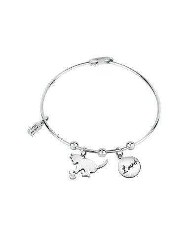 Bracciale LA PETITE STORY Family acciaio Gatto