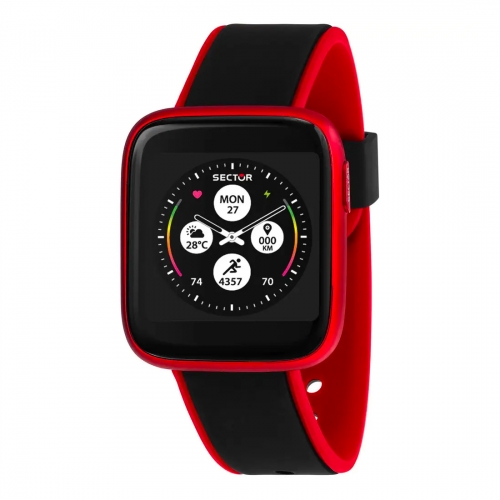 Smartwatch SECTOR S-04 Colours gomma rosso / nero