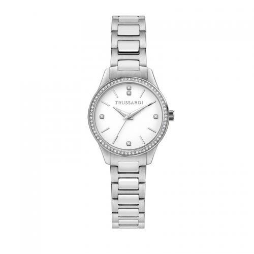 Orologio TRUSSARDI donna T-sky tempo acciaio / bianco