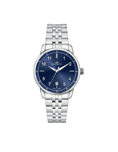 Philip Watch Anniversary 40mm 3h blue dial br ss