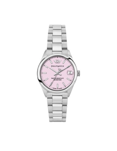 Philip Watch Caribe 31mm 3h pale rose dial br ss