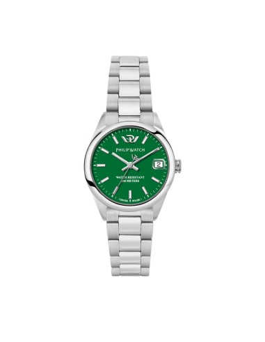 Philip Watch Caribe 31mm 3h green dial br ss