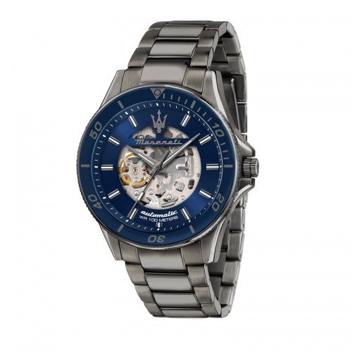 Maserati Sfida 44mm auto blue dial br gun