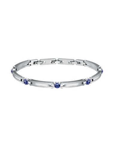 Bracciale MORELLATO uomo Motown acciaio / pietre blu