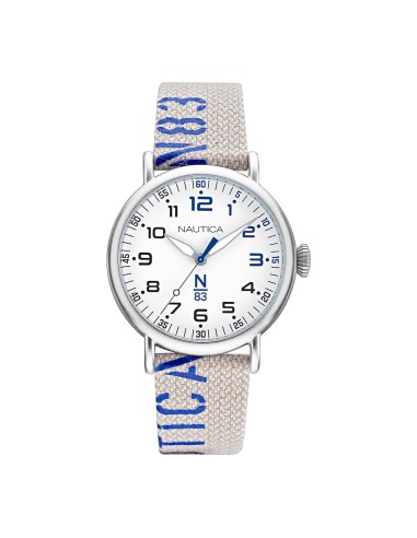 Orologio NAUTICA uomo N83 Loves the Ocean tessuto beige / bianco