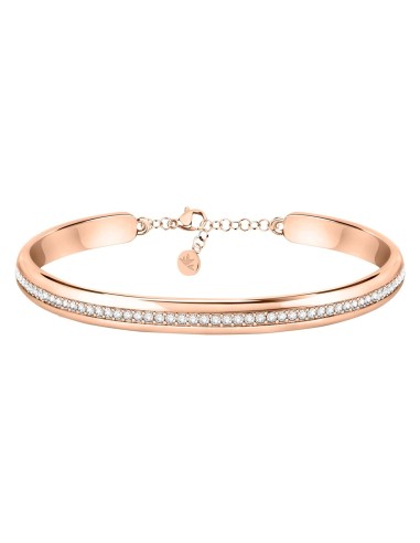 Bracciale MORELLATO donna Cerchi bangle acciaio oro rosa / cristalli