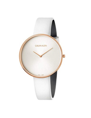 Orologio CALVIN KLEIN donna Full Moon pelle bianco / oro rosa