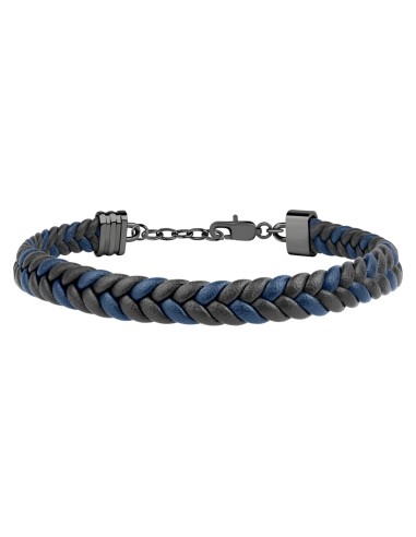 Bracciale MASERATI uomo pelle nero / blu