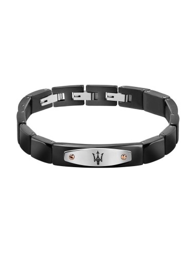 Bracciale MASERATI uomo Black acciaio nero