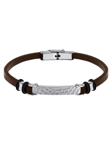 Bracciale SECTOR uomo Bandy pelle marrone / acciaio