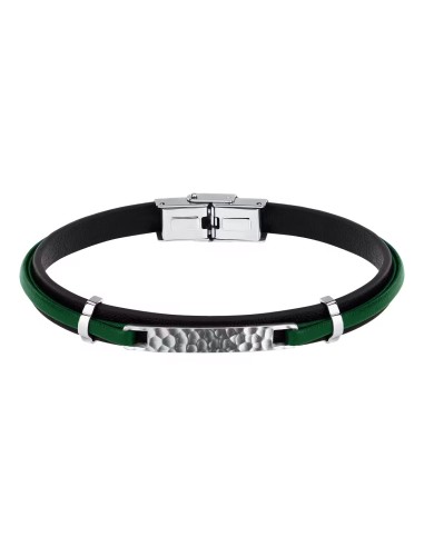 Bracciale SECTOR uomo Bandy pelle verde / acciaio