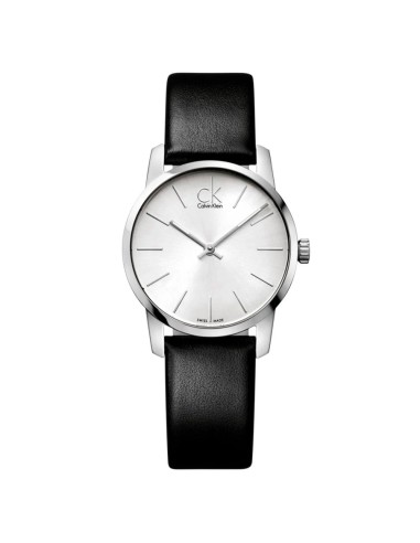 Orologio CALVIN KLEIN donna City solo tempo pelle / silver