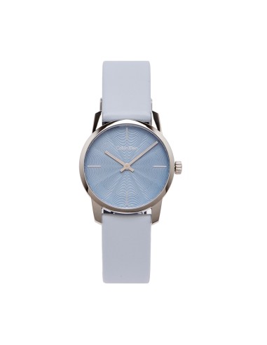 Orologio CALVIN KLEIN donna City solo tempo pelle azzurro