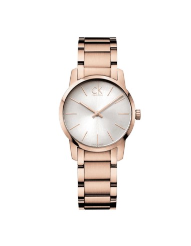 Orologio CALVIN KLEIN donna City solo tempo oro rosa / bianco