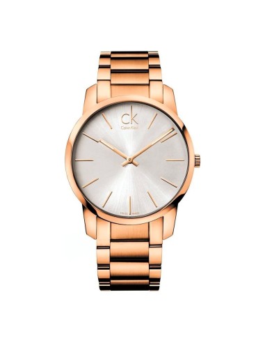 Orologio CALVIN KLEIN uomo City solo tempo acciaio oro rosa / bianco