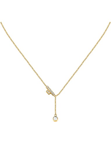 Collana TRUSSARDI donna T-Logo dorata / punto luce