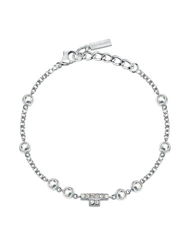 Bracciale TRUSSARDI donna T-Logo acciaio / punti luce / cristalli