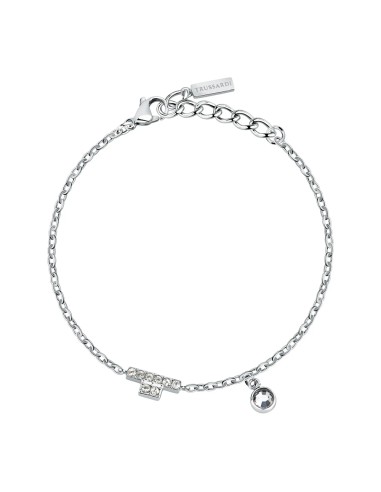 Bracciale TRUSSARDI donna T-Logo acciaio / punto luce / cristalli