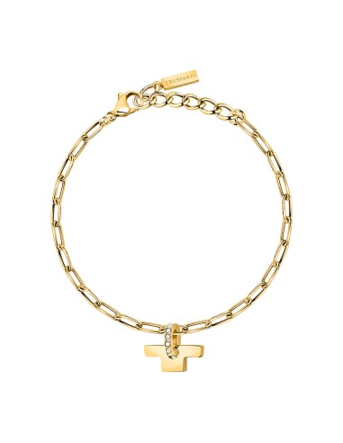 Bracciale TRUSSARDI donna T-Logo dotato / cristalli bianchi