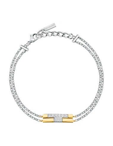 Bracciale TRUSSARDI donna T-Logo doppio acciaio / dorato