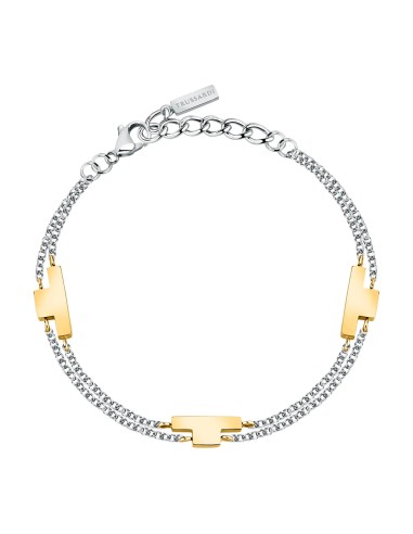 Bracciale TRUSSARDI donna T-Logo doppio acciaio / dorato