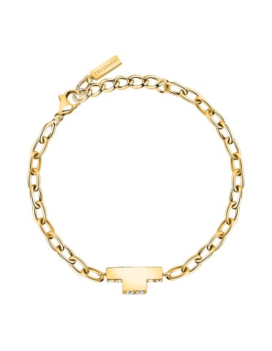 Bracciale TRUSSARDI donna T-Logo acciaio dorato