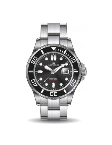 Orologio LORENZ uomo Scuba Automatico datario acciaio / nero