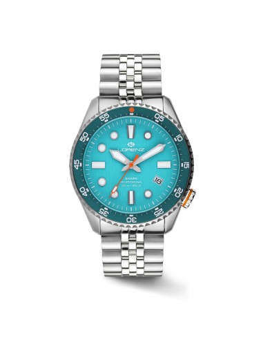 Orologio LORENZ uomo Shark 5 Automatico acciaio / azzurro - 200 metri