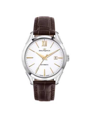 Orologio PHILIP WATCH uomo Roma Automatico pelle marrone / bianco