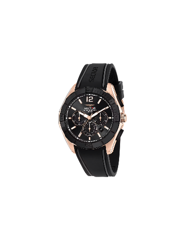 Orologio SECTOR uomo 790 cronografo gomma nero / oro rosa