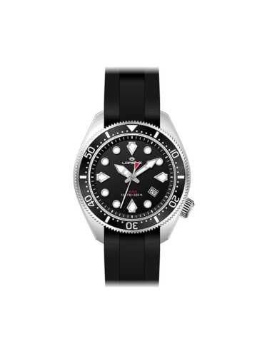 Orologio LORENZ uomo Scuba datario gomma nero