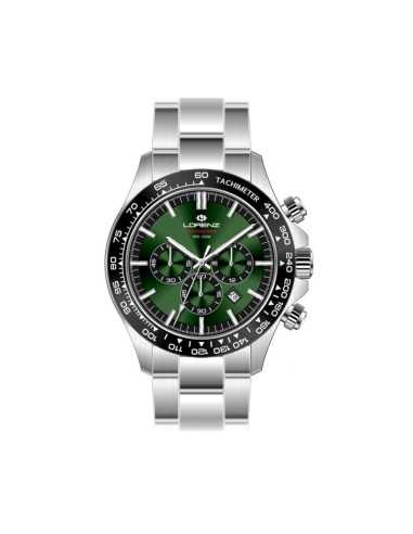 Orologio LORENZ uomo Crono Professional acciaio / verde