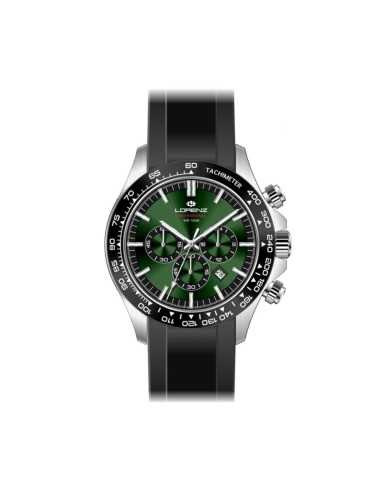 Orologio LORENZ uomo Crono Professional gomma nera / verde