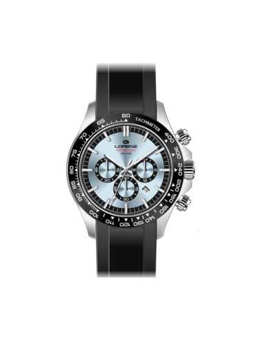 Orologio LORENZ uomo Crono Professional gomma nera / azzurro